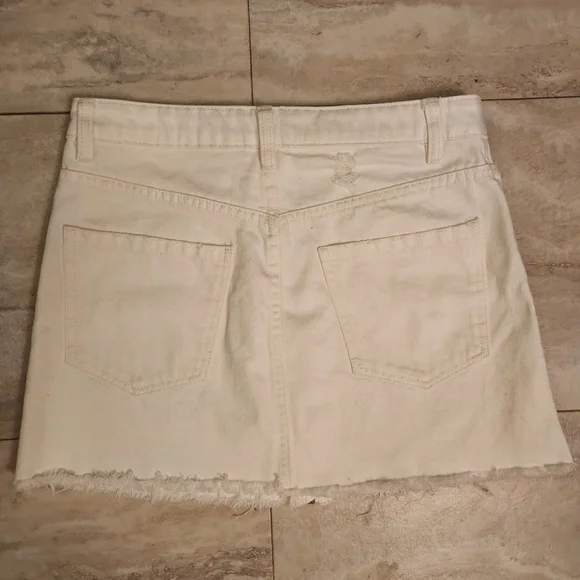 We The Free "Zip It Up" Vintage Denim Mini Skirt by Free People Sz: 4/27 Cotton - Picture 3 of 13
